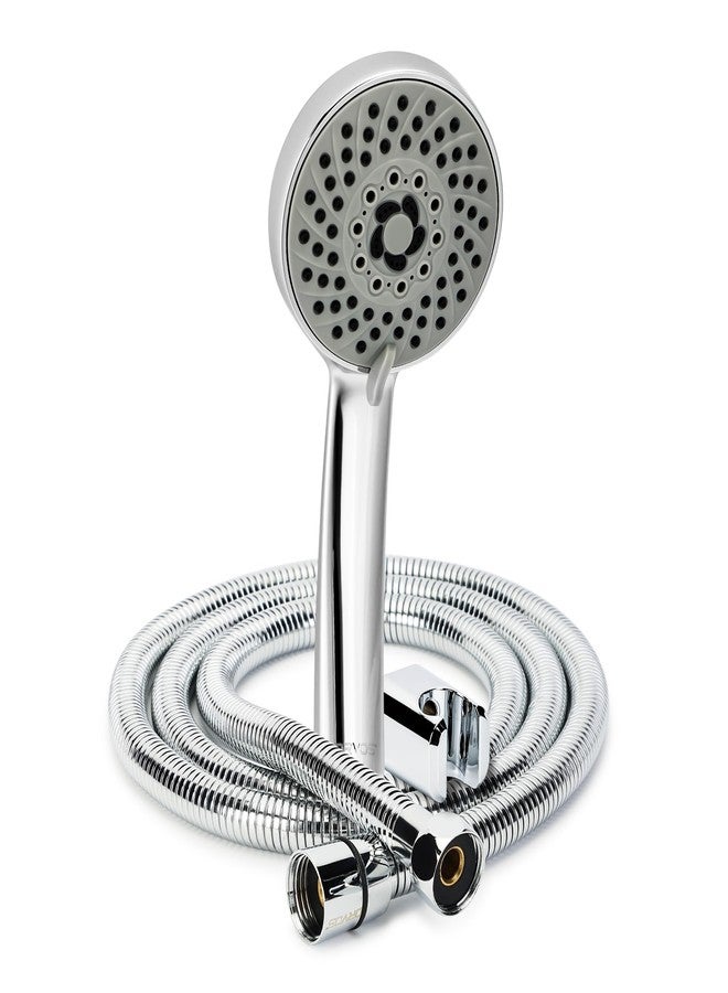 Orvos Hand shower multi-function, 4x4 inches, HydroBloom, Chrome plated with high grade Korean ABS material from LG, with 1.5 to 1.8 meter flexible shower hose and wall hook, for high end luxury bathrooms - Image 1